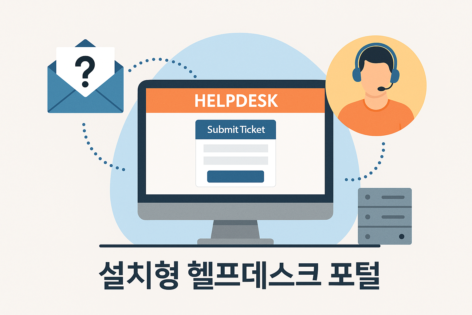 설치형 헬프데스크 포털 일러스트